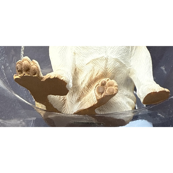 Vintage Sandicast Bulldog Puppy Dog Fawn Ornament Hat Box - Picture 11 of 16